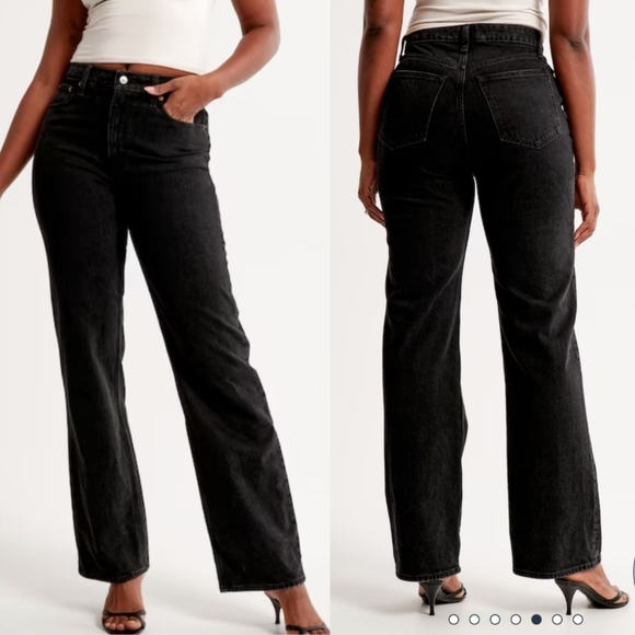 Abercrombie & Fitch High Rise Jeans Womens 27 Black Denim Jeans - Picture 1 of 13